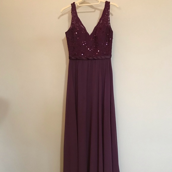 Mori Lee Purple Bridesmaid Dress - Picture 4 of 9